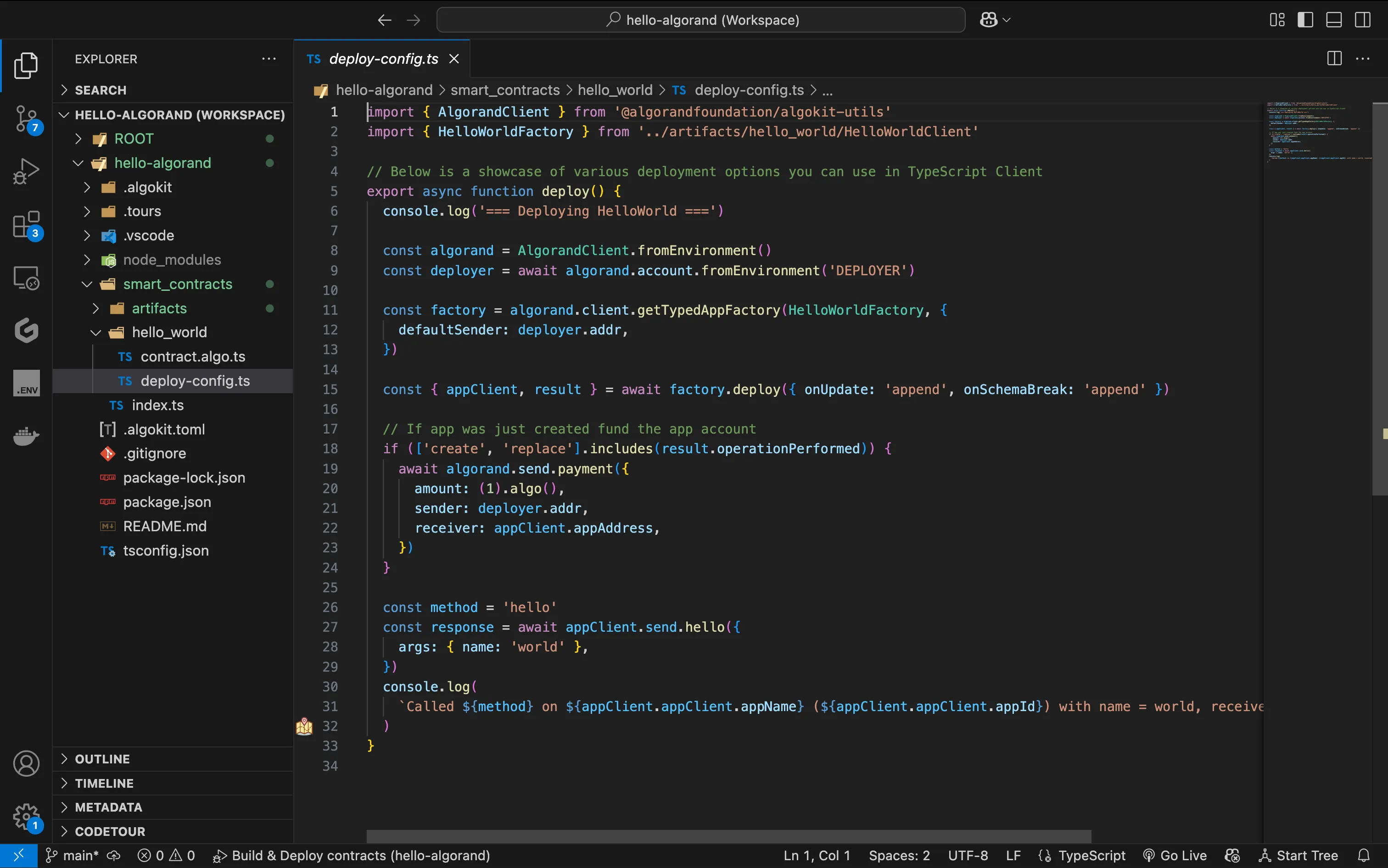 AlgoKit Starter config